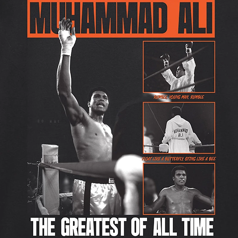 Novelty Muhammad Ali Mens Crew Neck Short Sleeve Regular Fit Graphic T-Shirt