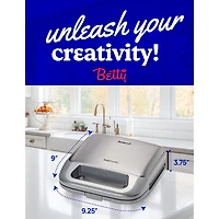 Betty Crocker 3-in-1 Indoor Grill + Sandwich and Waffle Maker