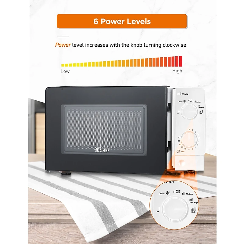 Commercial Chef 0.6-Cu. Ft. Countertop Microwave