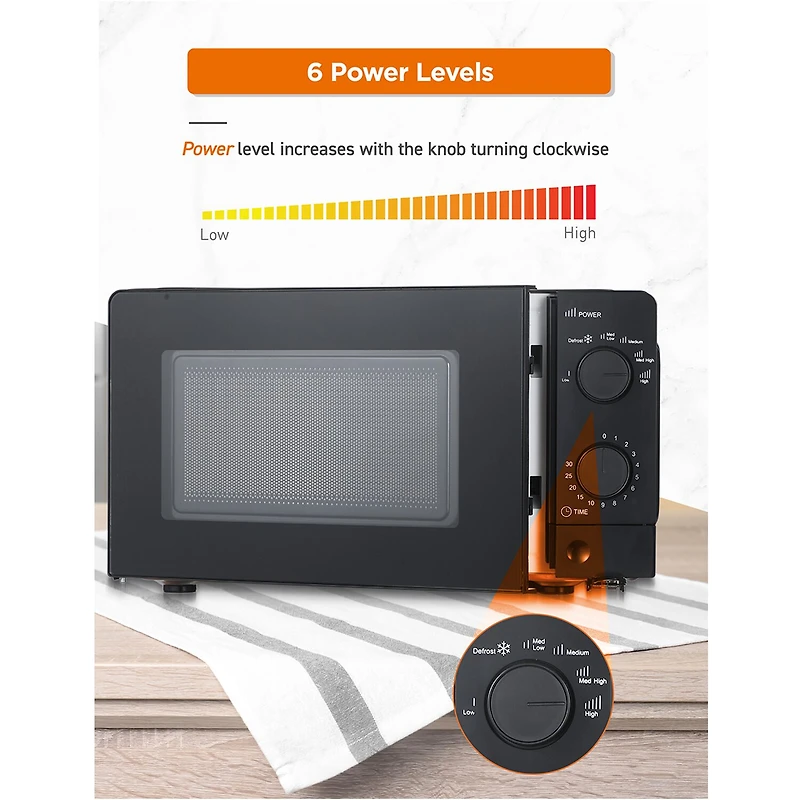 Commercial Chef 0.6-Cu. Ft. Countertop Microwave - Black