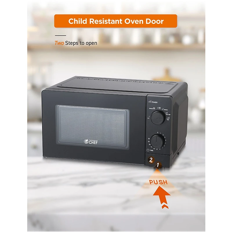 Commercial Chef 0.6-Cu. Ft. Countertop Microwave - Black