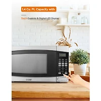 Commercial Chef 1.4-Cu. Ft. Countertop Microwave - Stainless Steel Front