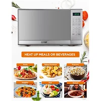 COMMERCIAL CHEF 0.7 Cu. Ft. Countertop Microwave with Digital Display with 10 Power Levels