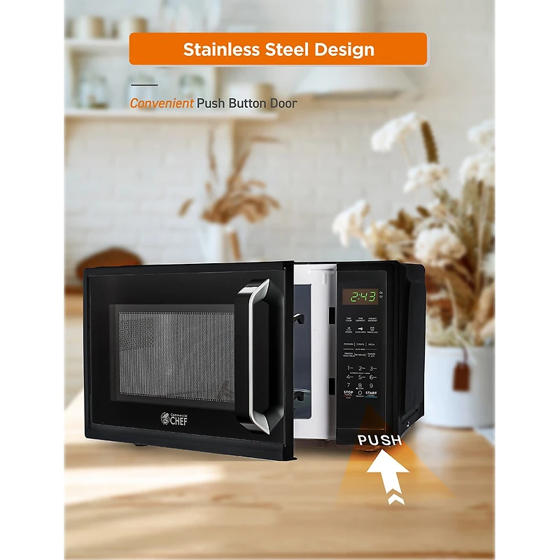 COMMERCIAL CHEF Cu. Ft. Countertop Microwave with Touch Controls & Digital Display & 10 Power Levels