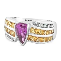 Le Vian® Grand Sample Sale™ Ring featuring Bubble Gum Pink Sapphire™ Yellow Sapphire Vanilla Diamonds® set in 18K Vanilla Gold®