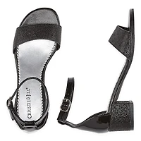 Christie & Jill Mallory Little Big Kid Girls Round Open Toe Block Heel Pumps