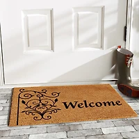 Calloway Mills Welcome Post Outdoor Rectangular Doormat