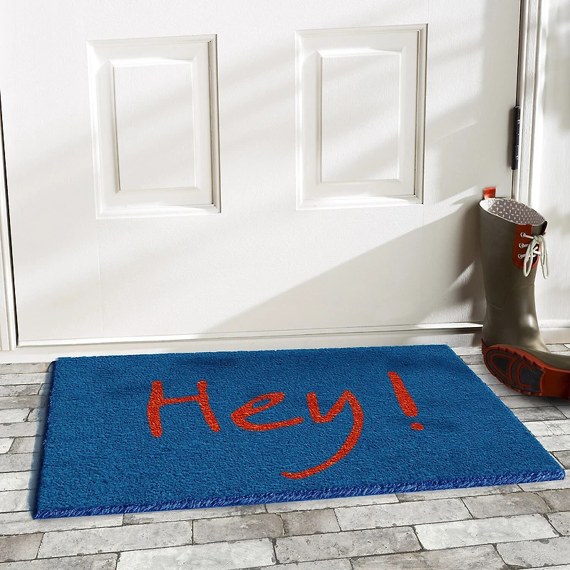 Calloway Mills Hey Grey/Green Outdoor Rectangular Doormat