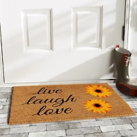 Calloway Mills Sunflower Live Laugh Love Outdoor Rectangular Doormat