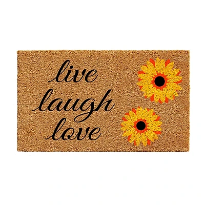 Calloway Mills Sunflower Live Laugh Love Outdoor Rectangular Doormat