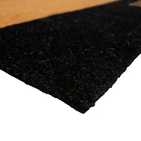 Calloway Mills Hello Black Stripe Outdoor Rectangular Doormat