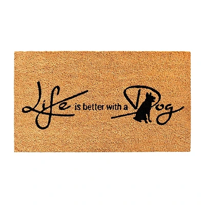 Calloway Mills Life Is Better With A Dog Outdoor Rectangular Doormat