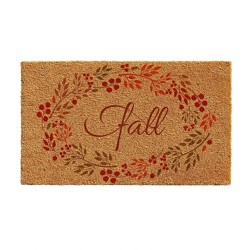 Calloway Mills Fall Wreath Outdoor Rectangular Doormat
