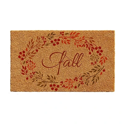Calloway Mills Fall Wreath Outdoor Rectangular Doormat