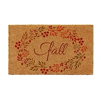 Calloway Mills Fall Wreath Outdoor Rectangular Doormat