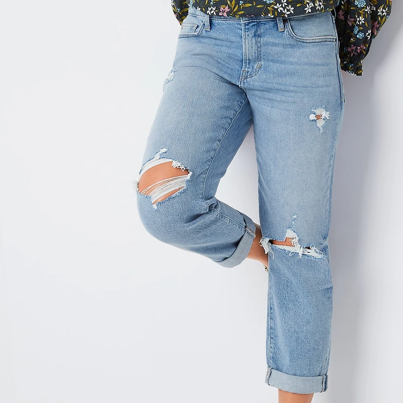 A.N.A Womens Mid Rise Boyfriend Jean