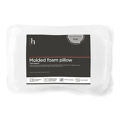 Home Expressions Molded Foam Firm Support Pillow