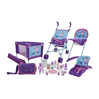509 Mermaid 21 Piece Set Doll Stroll N Play N Care Set Baby Play