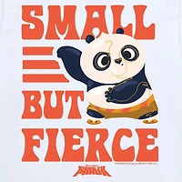 Small But Fierce Big Kid Girls Crew Neck Short Sleeve Classic Fit Graphic T-Shirt