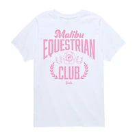 Equestrian Club Big Kid Girls Crew Neck Short Sleeve Classic Fit Barbie Graphic T-Shirt