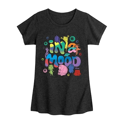 A Mood Big Kid Girls Crew Neck Short Sleeve Inside Out T-Shirt