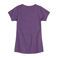 Joy Positive Words Big Kid Girls Crew Neck Short Sleeve Inside Out T-Shirt