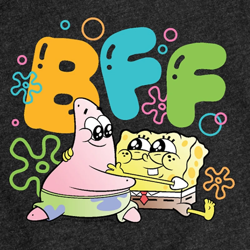 Bff Patrick Big Kid Girls Crew Neck Short Sleeve Classic Fit Spongebob Graphic T-Shirt