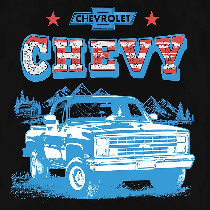 Mens Short Sleeve Chevrolet Truck Graphic T-Shirt