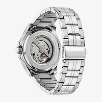 Caravelle Designed By Bulova Mens Silver Tone Stainless Steel Bracelet Watch 43a159