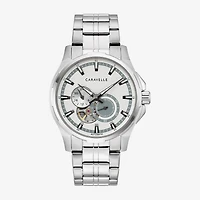 Caravelle Designed By Bulova Mens Silver Tone Stainless Steel Bracelet Watch 43a159