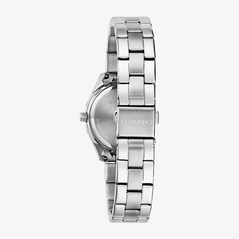 Caravelle Designed By Bulova Womens Silver Tone Stainless Steel Bracelet Watch 43m123