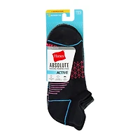 Hanes Absolute Active Heel Tab Womens 5 Pair No Show Socks