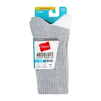 Hanes Absolute Active Heel Tab Womens 5 Pair Crew Socks