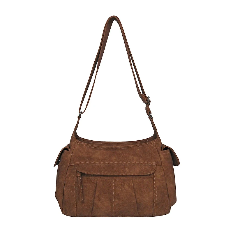Bueno of California Distress Pebble Washed Crossbody Bag
