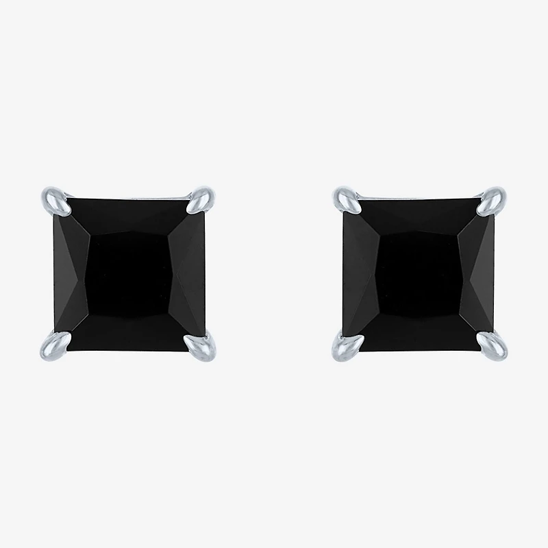 2 CT. T.W. Natural Black Diamond 10K Gold 5mm Stud Earrings