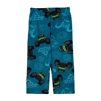 Fleece Big Kid Boys Monster Jam Microfleece Crew Neck Long Sleeve 2-pc. Pajama Set
