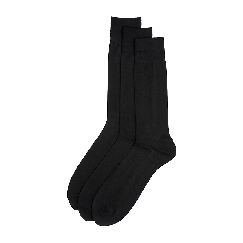 Stafford Microfiber Mens 3 Pair Big and Tall Crew Socks