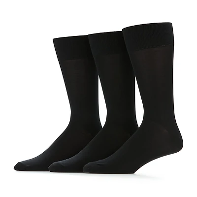 Stafford Microfiber Mens 3 Pair Big and Tall Crew Socks