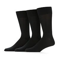 Stafford Microfiber Mens 3 Pair Big and Tall Crew Socks