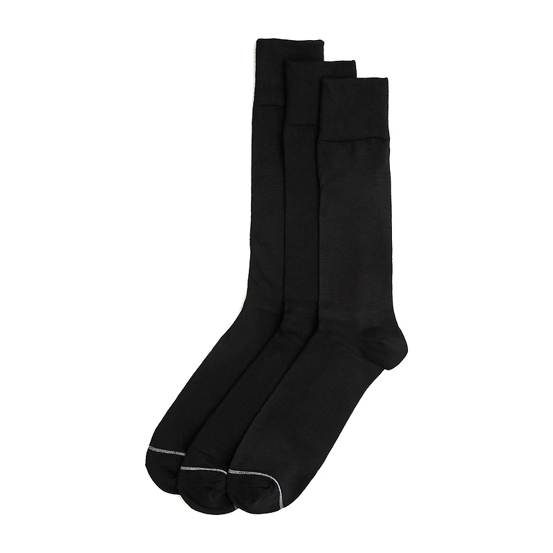 Stafford Super Soft Lux Mens 3 Pair Big and Tall Crew Socks