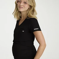Skechers Skt269 Bloom 1-Pocket Maternity Top Womens Plus V Neck Short Sleeve Stretch Fabric Moisture Wicking Scrub