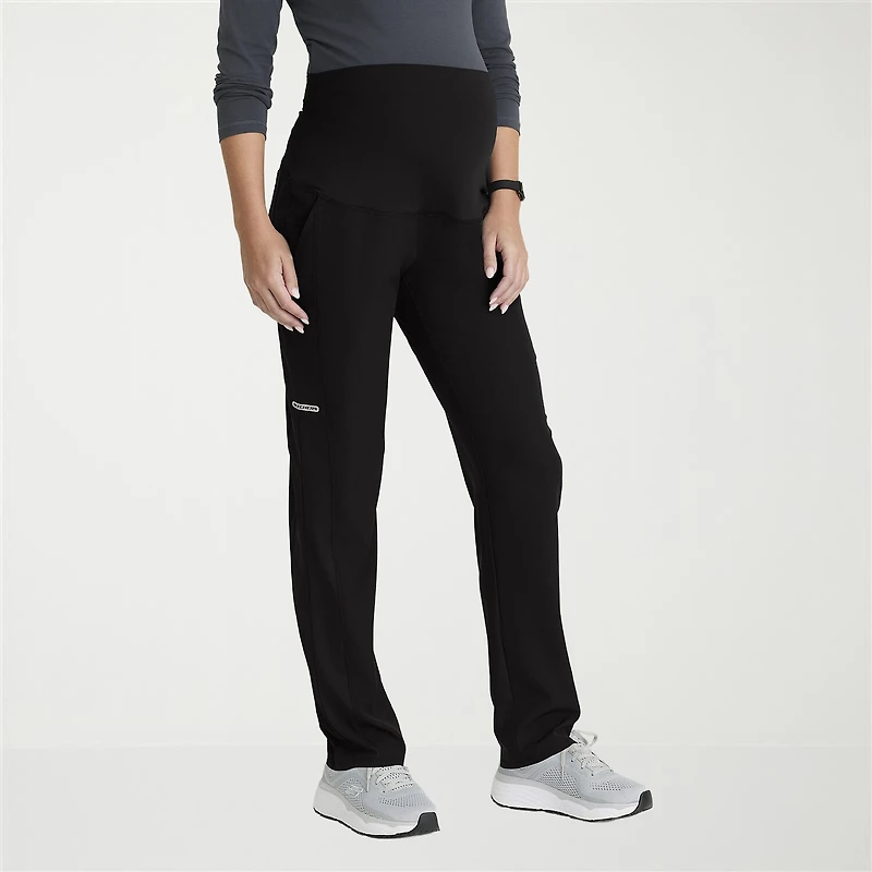 Skechers Skp705 Nurture 7-Pocket Maternity Straight Leg Womens Plus Stretch Fabric Moisture Wicking Scrub Pant