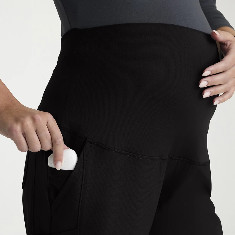 Skechers Skp705 Nurture 7-Pocket Maternity Straight Leg Womens Plus Stretch Fabric Moisture Wicking Scrub Pant