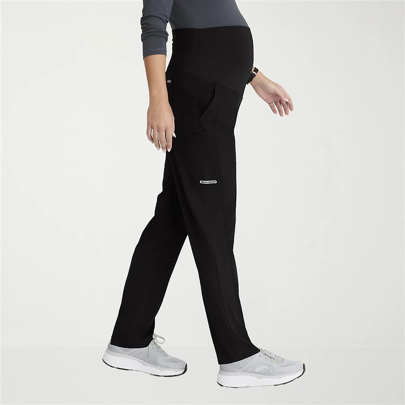 Skechers Skp705 Nurture 7-Pocket Maternity Straight Leg Womens Stretch Fabric Moisture Wicking Scrub Pant