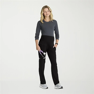 Skechers Skp705 Nurture 7-Pocket Maternity Straight Leg Womens Stretch Fabric Moisture Wicking Scrub Pant