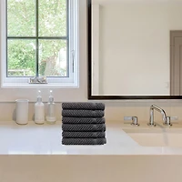 Linum Home Textiles Herringbone 6-pc. Quick Dry Washcloth