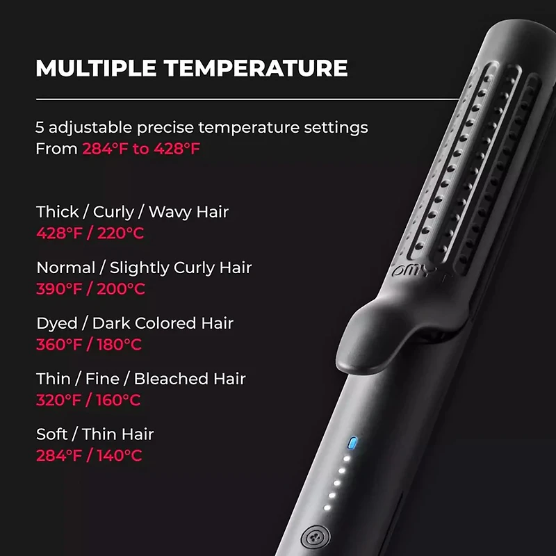 TYMO Airflow 50s Fast Heat Up 1" 2 In 1 Curler & Flat Iron Flat Iron