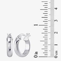 Womens 10K Gold Sterling Silver Oval Round 2 Pair Earring Set