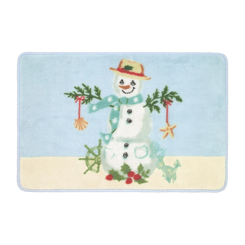 Avanti Coastal Snowman Bath Rug