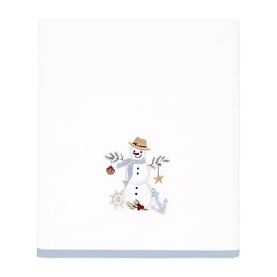 Avanti Coastal Snowman Holiday Bath Towel